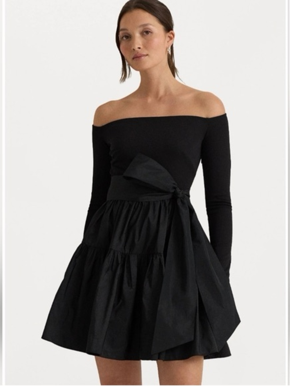 Lauren Ralph Lauren black label Kasbrette Cocktail dress Size 8 off shoulder